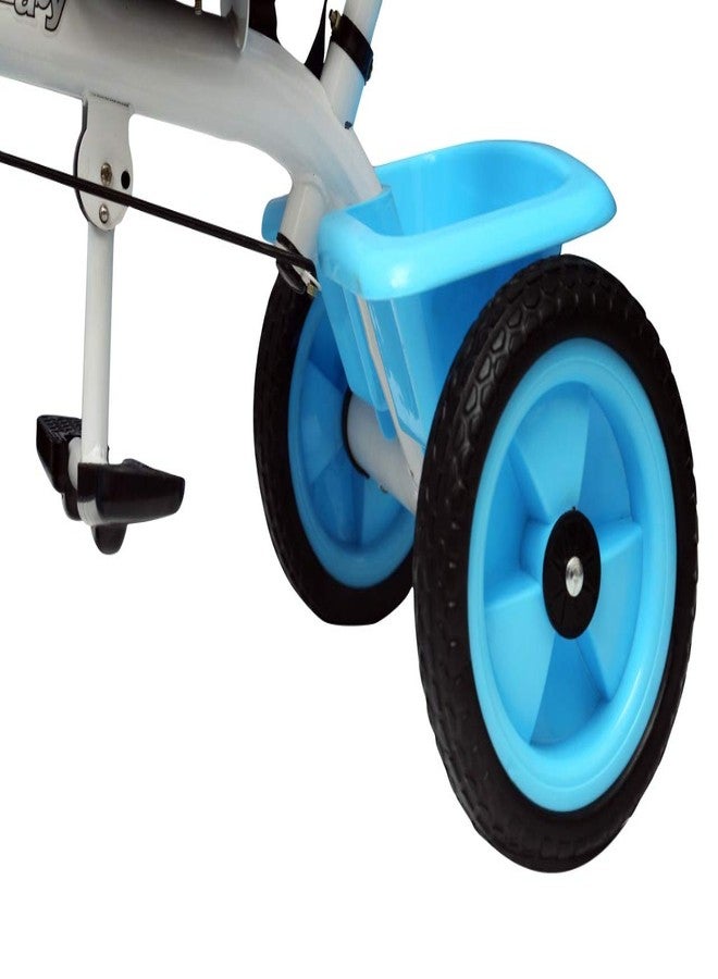 JoyRide Kids Metal Tricycle With Parent Push Handle (Blue) - Image 5